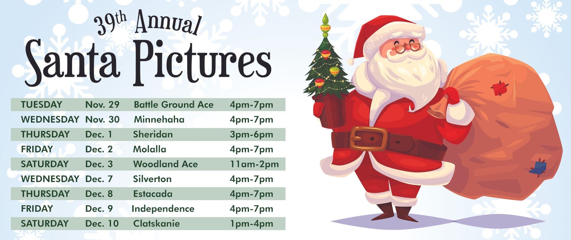 Join Us For Our 39th Annual Santa Pictures!