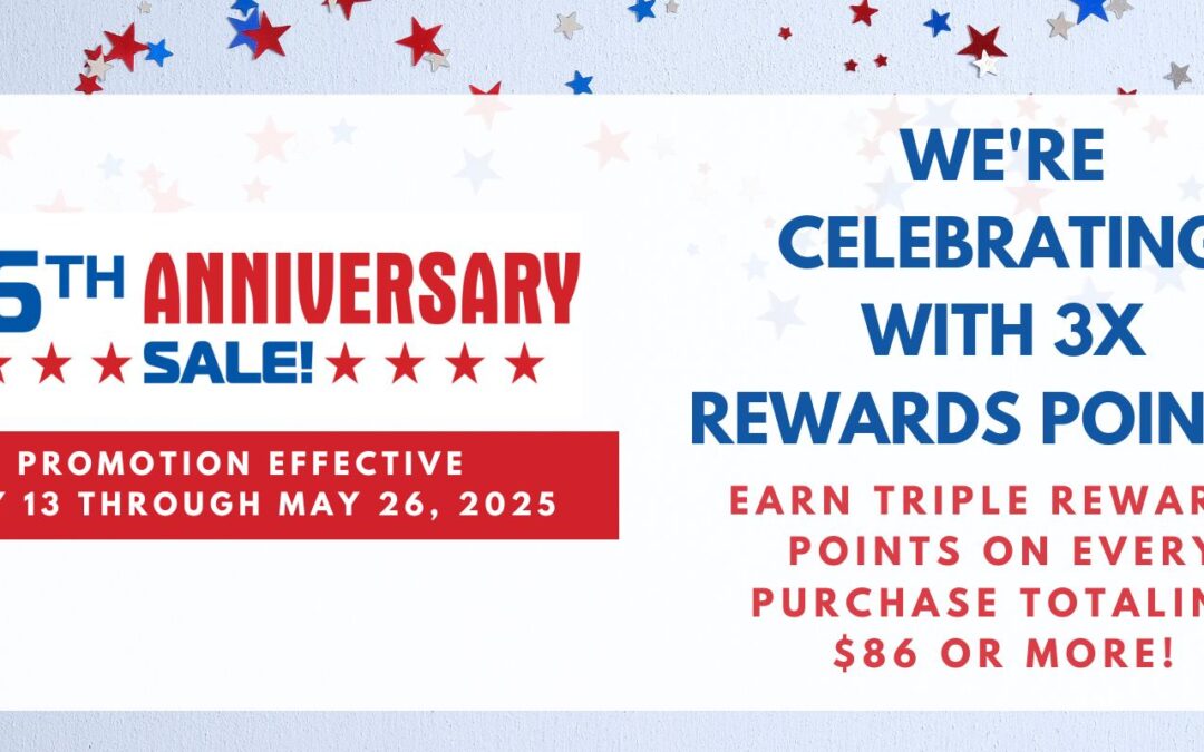 We’re celebrating our 86th anniversary with 3x rewards points on every purchase totaling $86 or more!